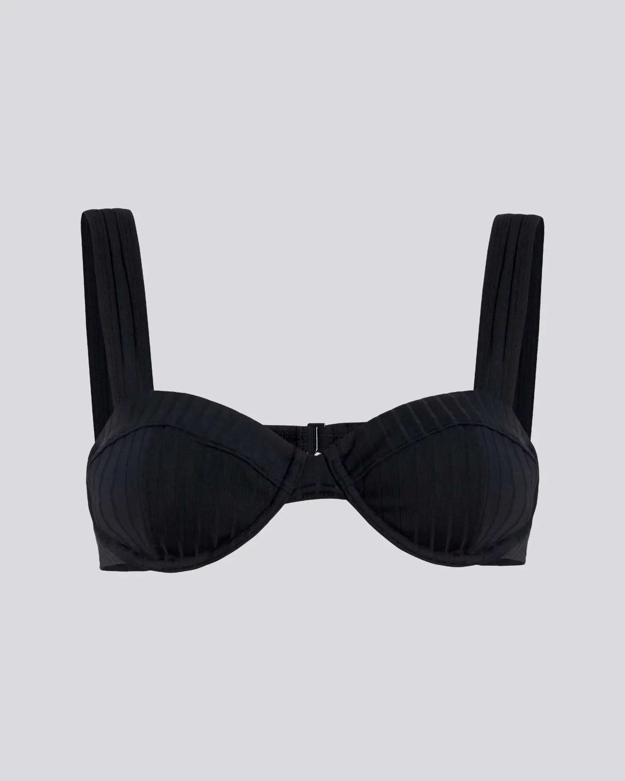 Lilo Ribbed Bikini Top Noir sold by SOLID & STRIPED product image thumbnail 2