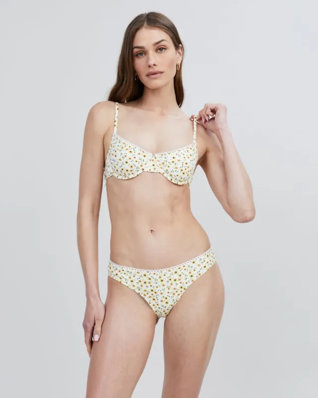 Daphne Bikini Top Sunflower Print sold by SOLID & STRIPED