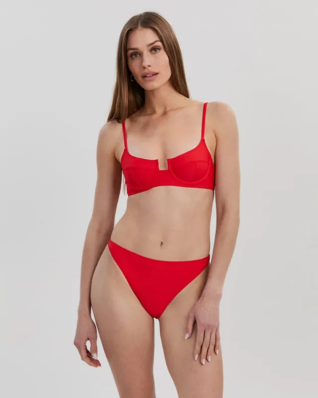 Harley Bikini Top Ruby sold by SOLID & STRIPED