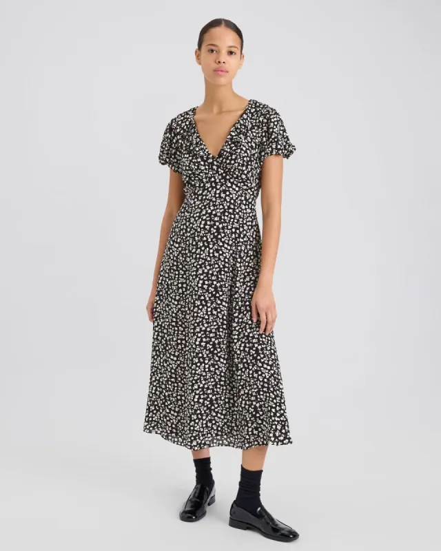 Calais Dress Ditsy Floral Noir made by SOLID & STRIPED