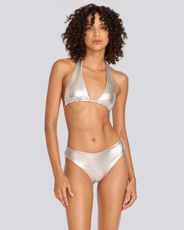 Nani Bikini Top Silver sold by SOLID & STRIPED
