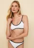 Rachel Ribbed Bikini Bottom Optic White / Noir sold by SOLID & STRIPED