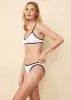 Rachel Ribbed Bikini Bottom Optic White / Noir sold by SOLID & STRIPED