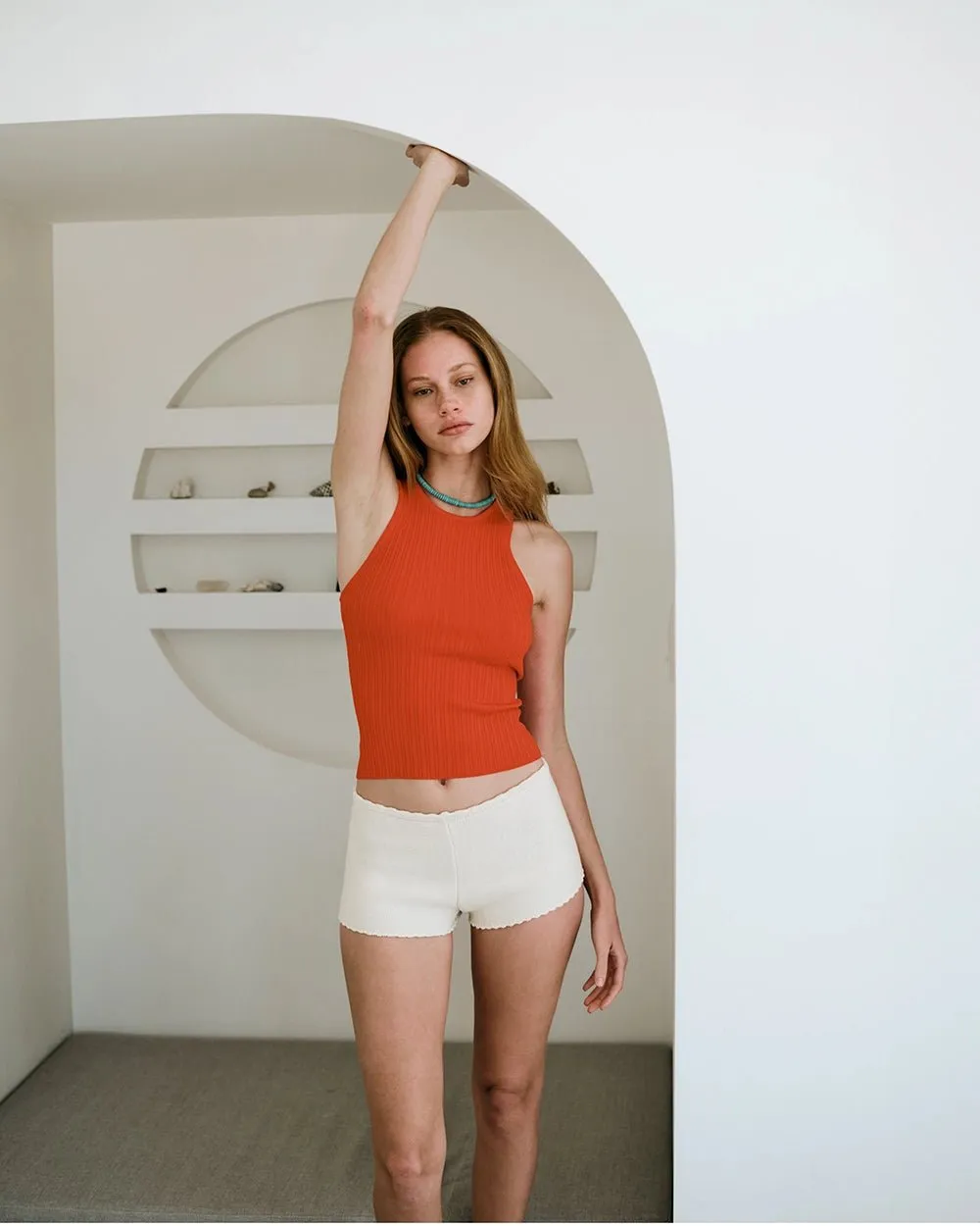 Varena Tank Lava sold by SOLID & STRIPED product image thumbnail 4