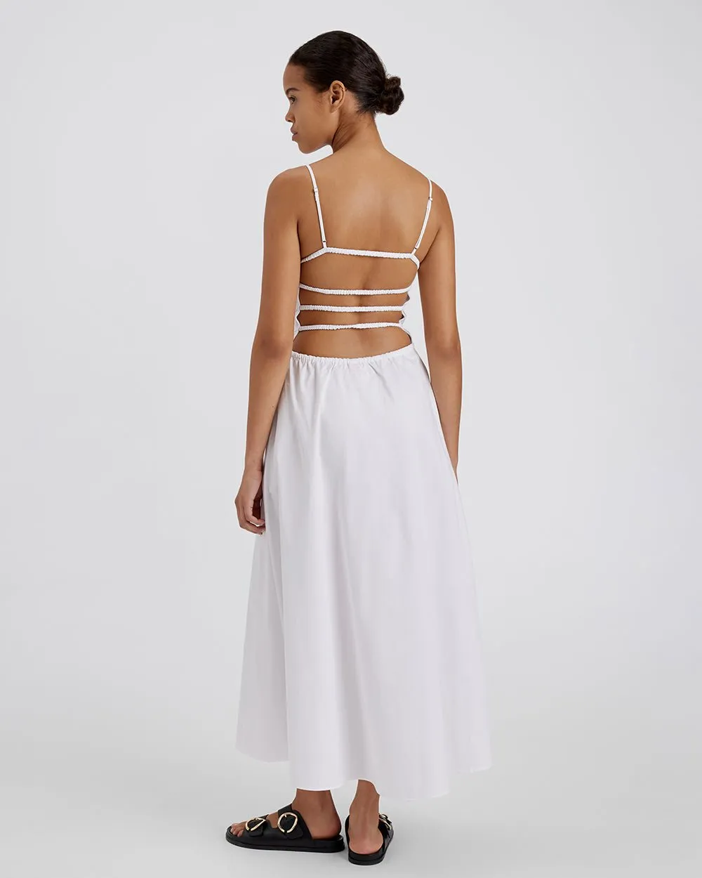 Delta Midi Dress Marshmallow sold by SOLID & STRIPED product image thumbnail 3