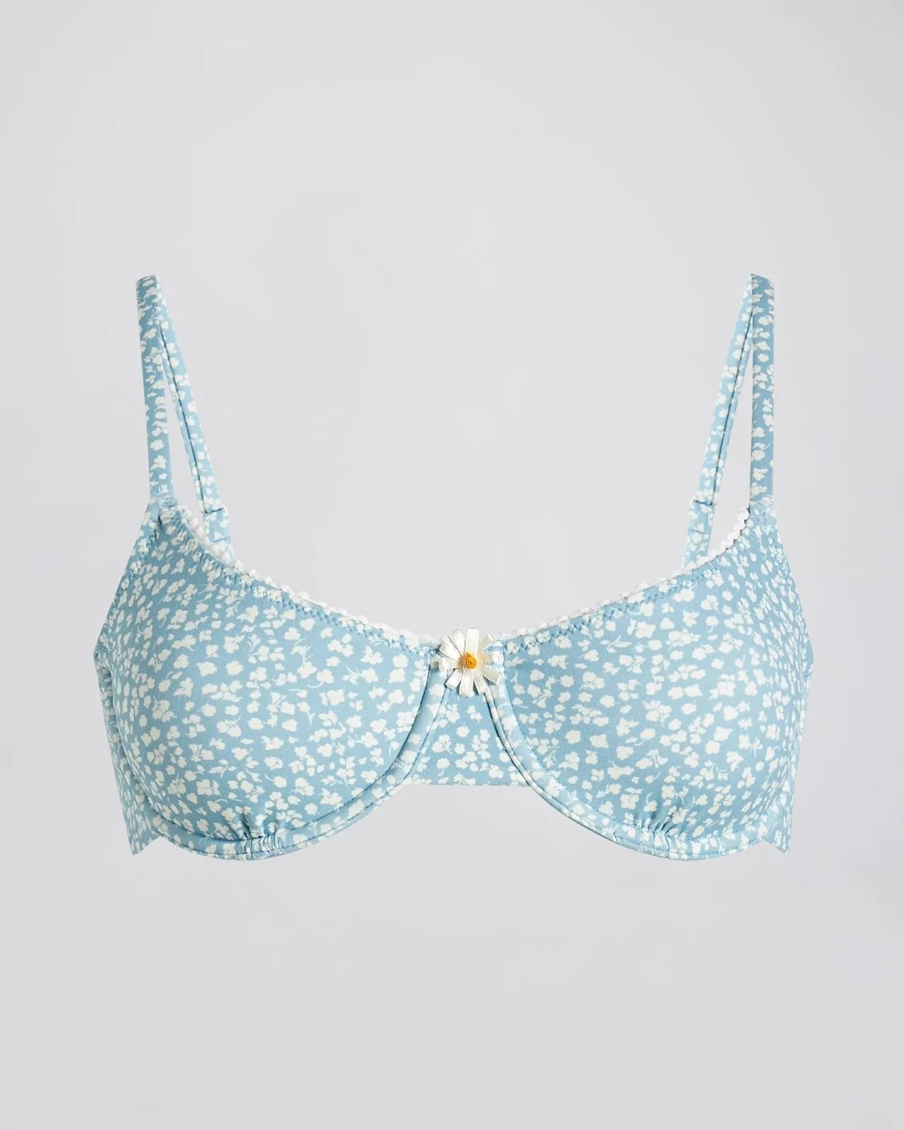 Daphne Bikini Top Ditsy Floral Hazy Blue sold by SOLID & STRIPED product image thumbnail 2