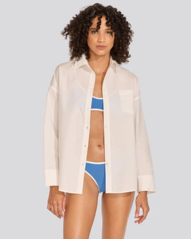 Dylan Button Down Shirt Optic White sold by SOLID & STRIPED