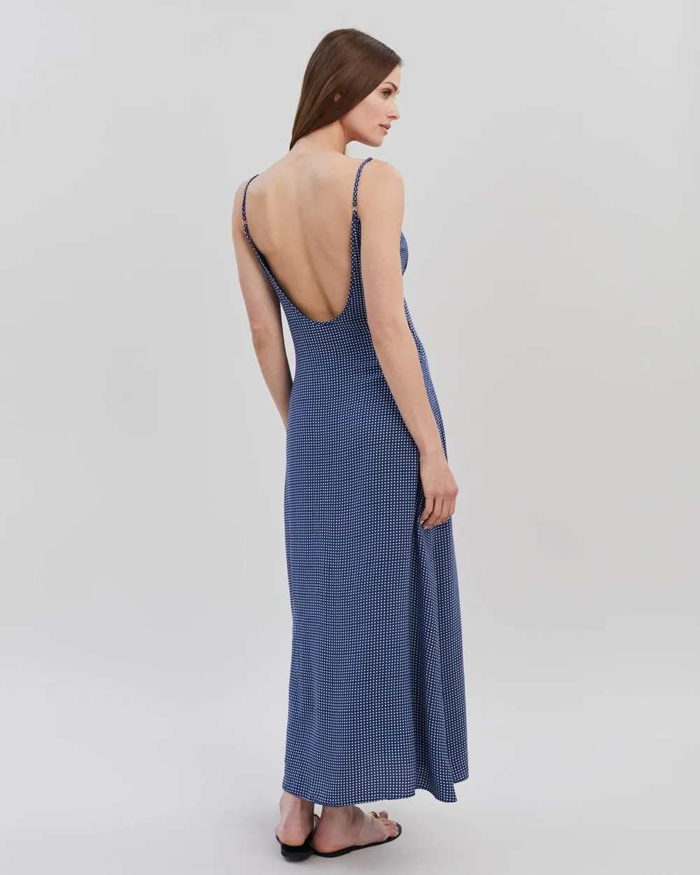 Rosetta Dress Midnight Blue Polka Dot sold by SOLID & STRIPED product image thumbnail 4