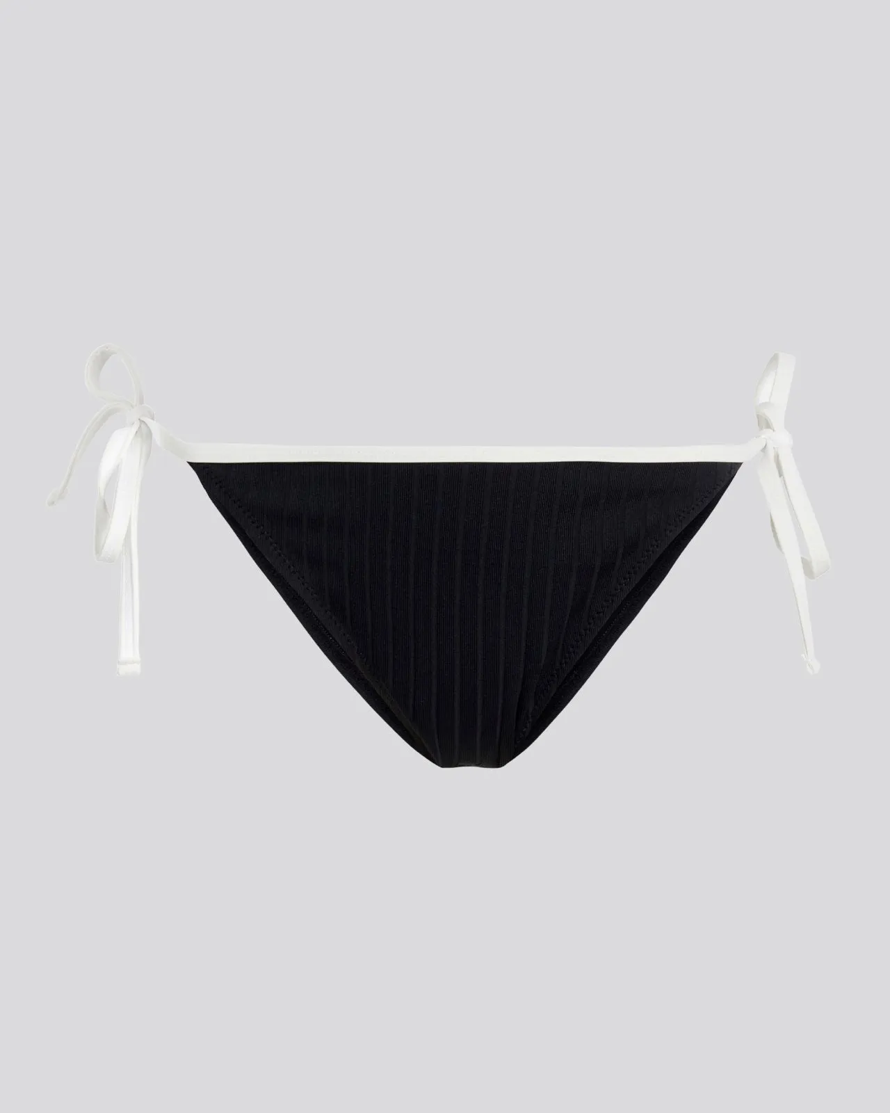 Iris Ribbed Bikini Bottom Noir / Optic White sold by SOLID & STRIPED product image thumbnail 2