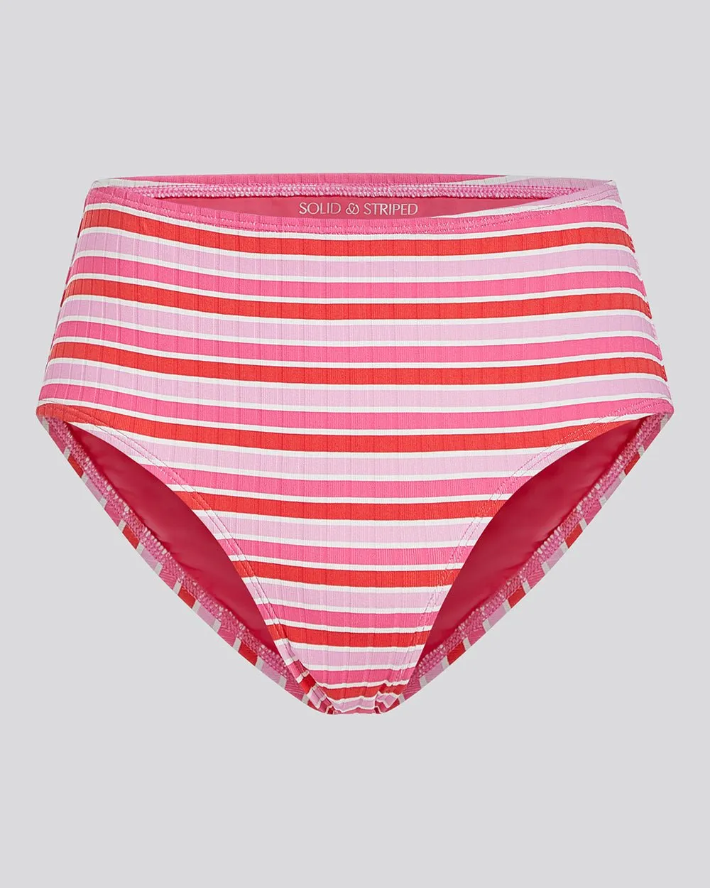 Lilo Ribbed Bikini Bottom Pink Multi Stripe sold by SOLID & STRIPED product image thumbnail 2