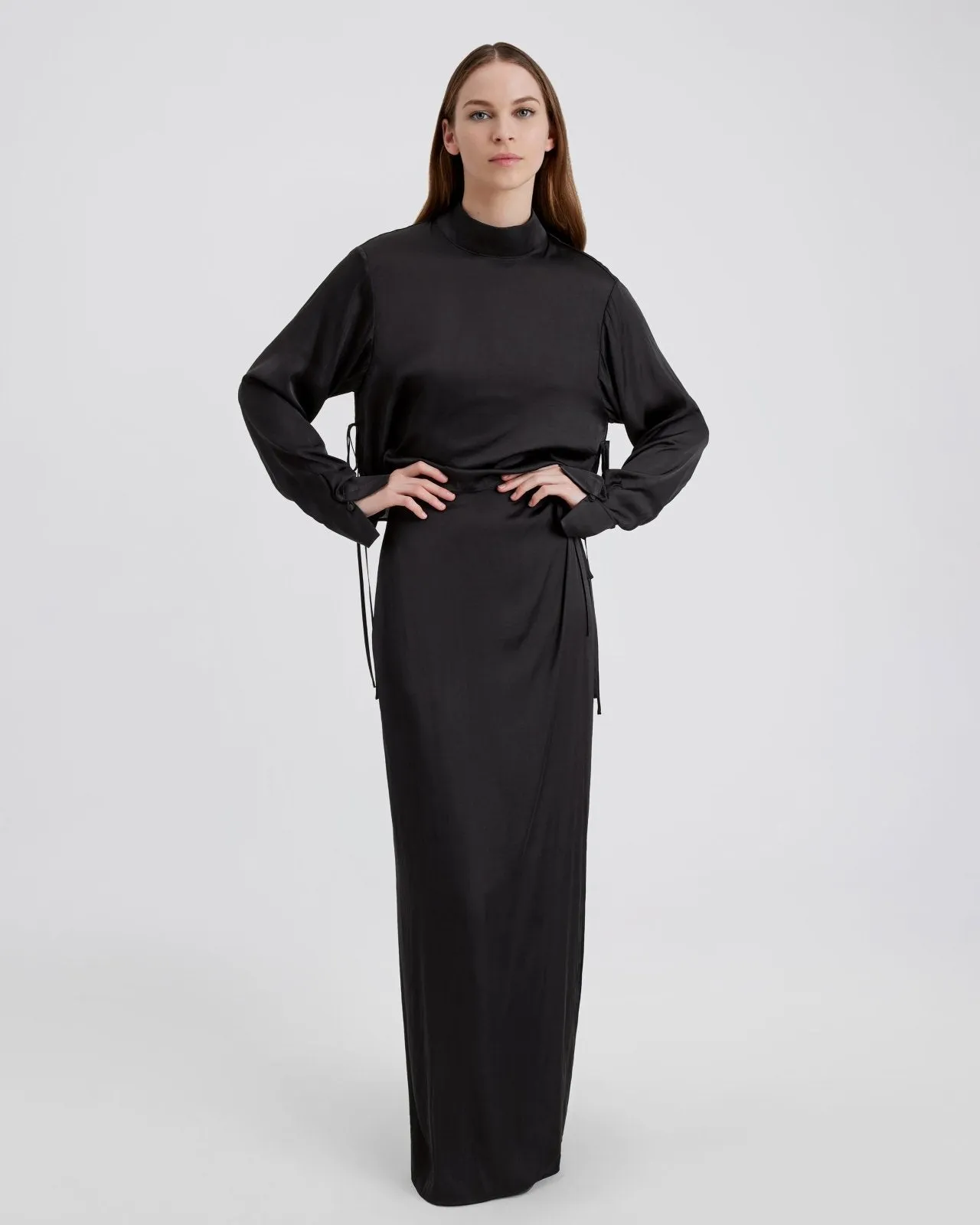 Leau Skirt Noir sold by SOLID & STRIPED