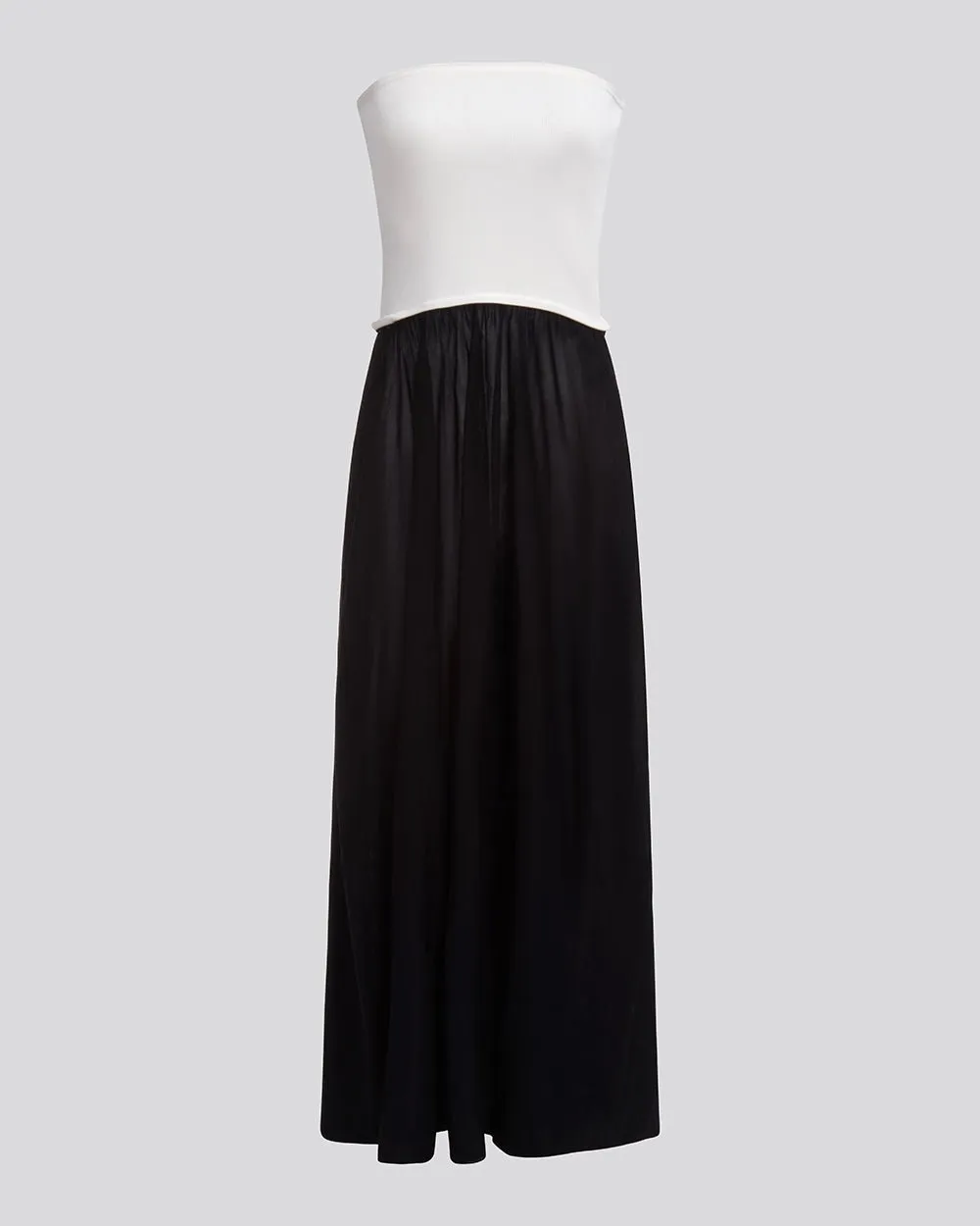 Strapless Soglio Dress Noir / Optic White sold by SOLID & STRIPED product image thumbnail 2
