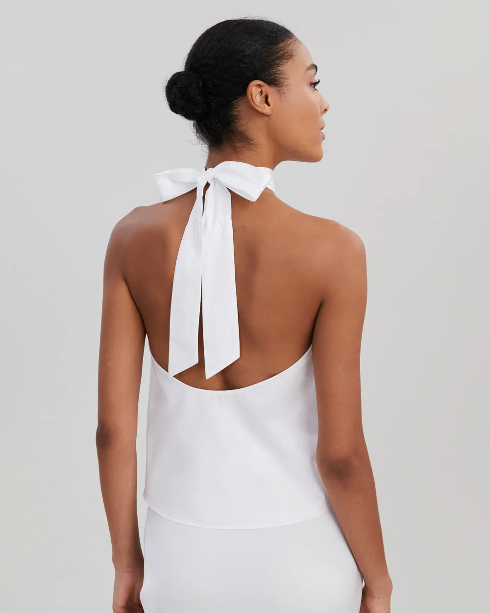 Barbara Halter Top Optic White sold by SOLID & STRIPED product image thumbnail 5