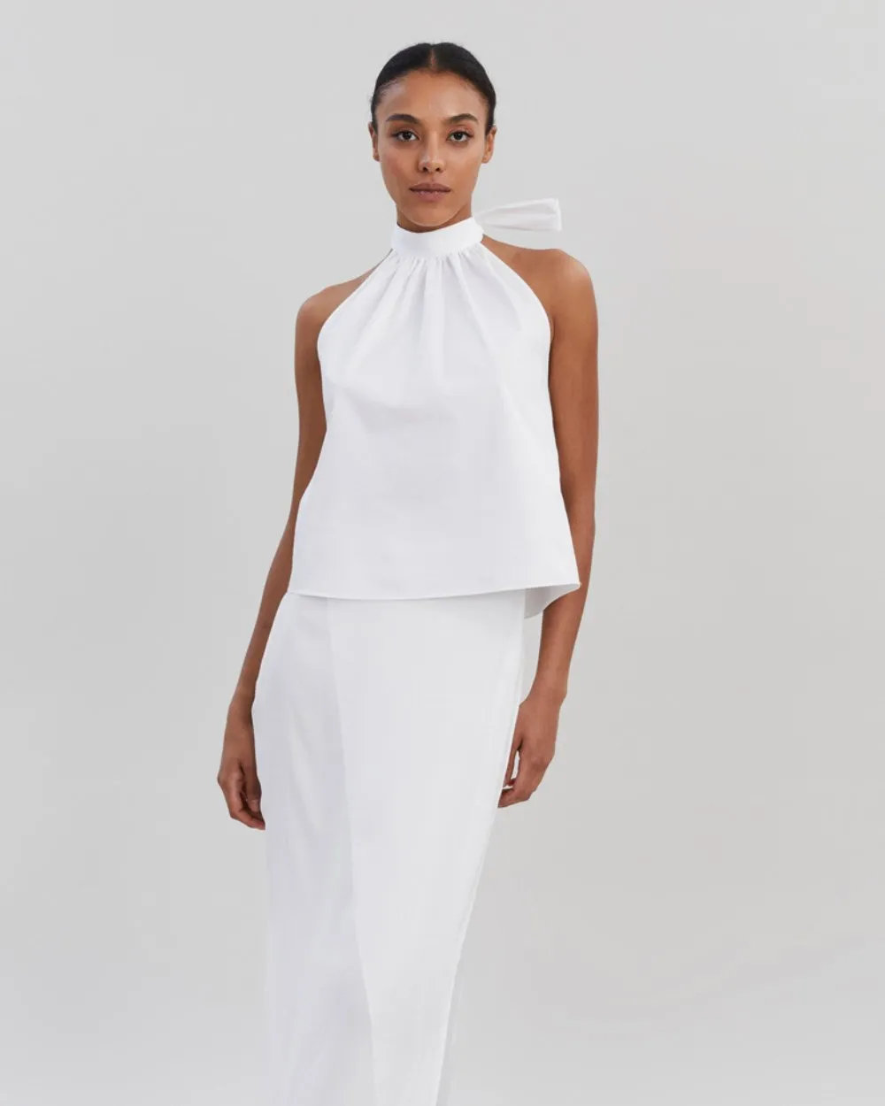 Barbara Halter Top Optic White sold by SOLID & STRIPED product image thumbnail 3