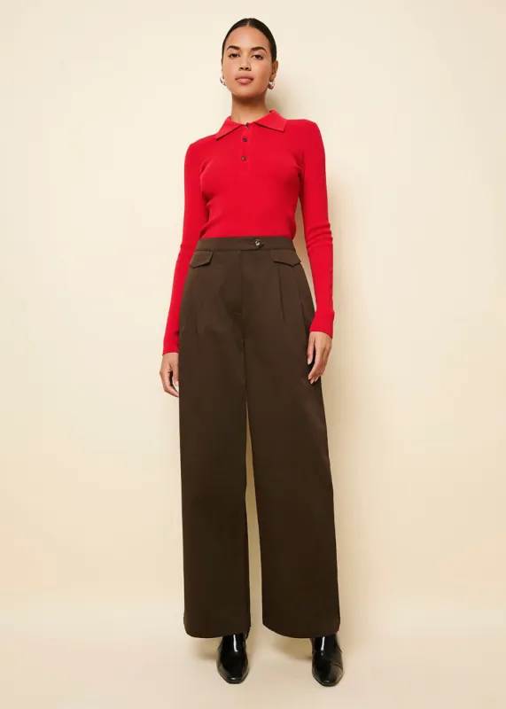 Tori Pant Espresso sold by SOLID & STRIPED