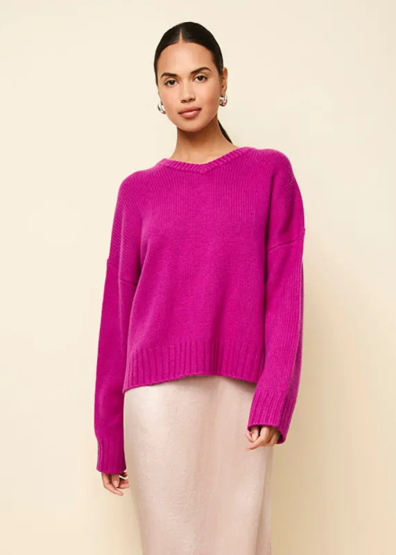 Reva Chunky Cashmere Sweater Magenta sold by SOLID & STRIPED