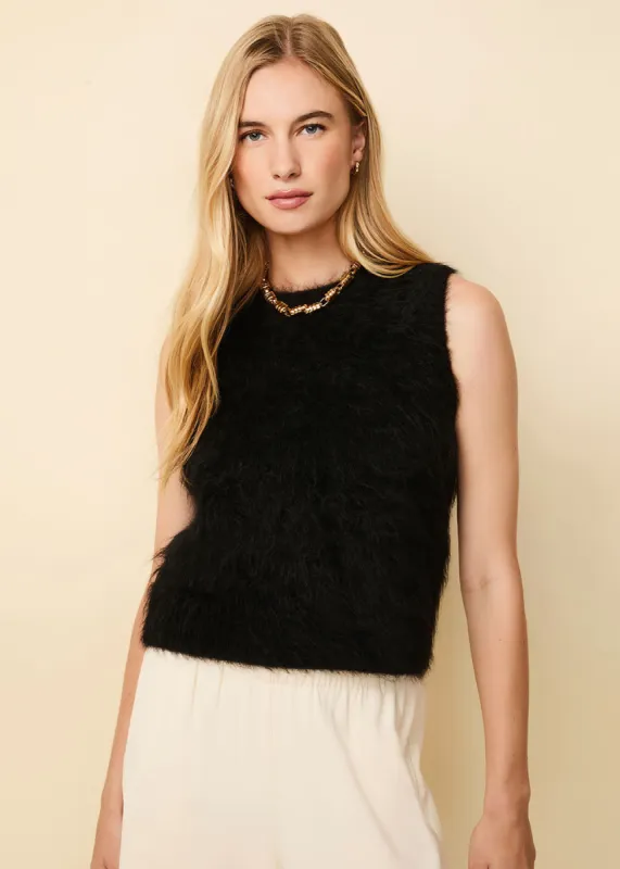 Carmella Sweater Vest Noir sold by SOLID & STRIPED