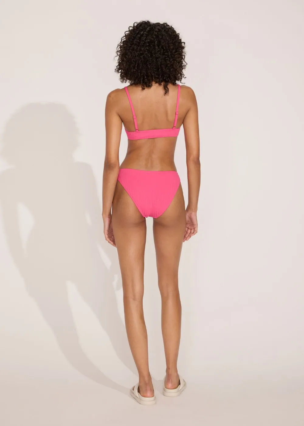 Rachel Ribbed Bikini Top Hot Pink sold by SOLID & STRIPED product image thumbnail 4