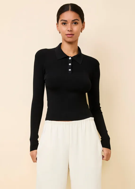 Debra Top Noir sold by SOLID & STRIPED