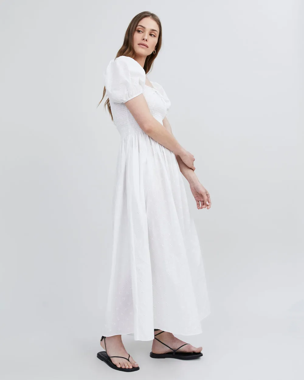 Eyelet Corrina Dress Optic White sold by SOLID & STRIPED product image thumbnail 5