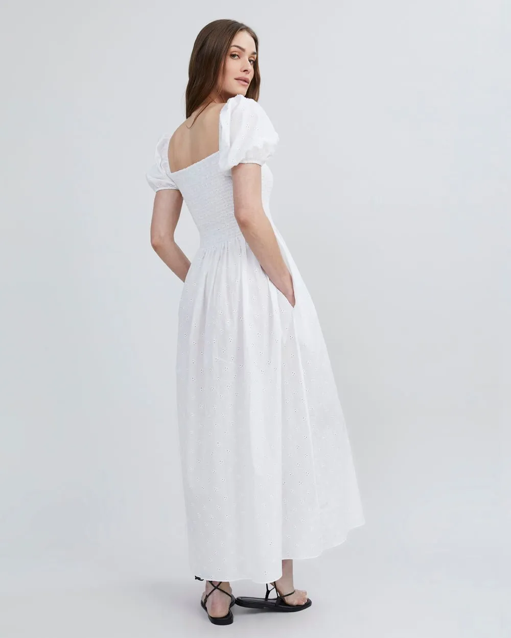 Eyelet Corrina Dress Optic White sold by SOLID & STRIPED product image thumbnail 4