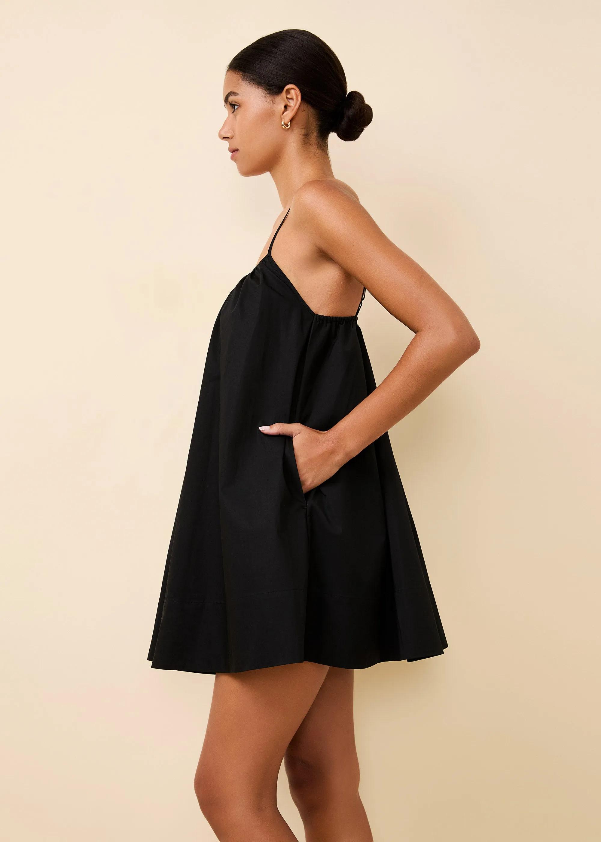 Lindsay Dress Poplin Noir sold by SOLID & STRIPED product image thumbnail 4