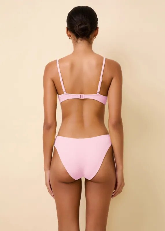 Eva Bikini Bottom Cloud Terry Carnation sold by SOLID & STRIPED