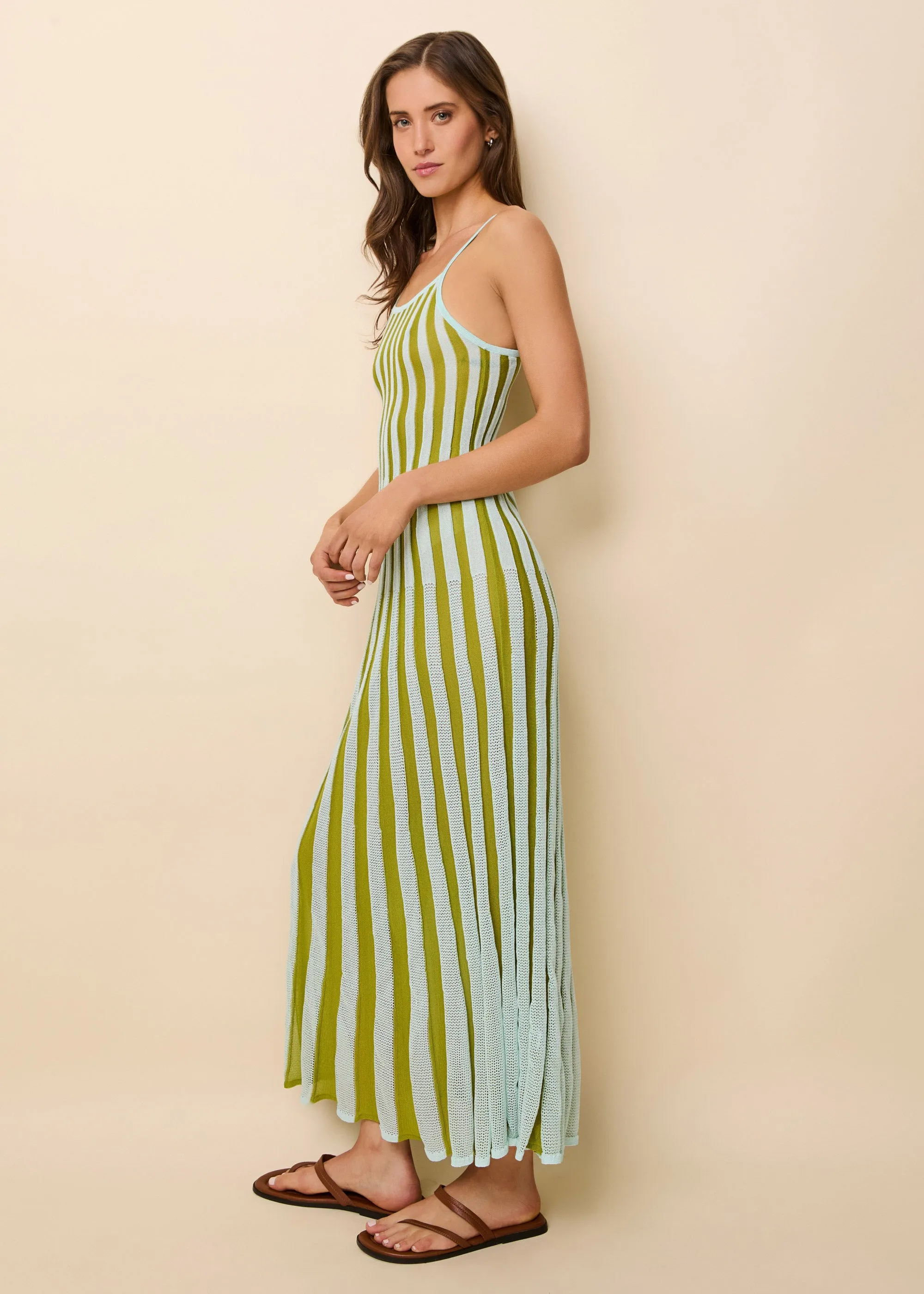 Kaylee Dress Sky Chartreuse sold by SOLID & STRIPED product image thumbnail 3