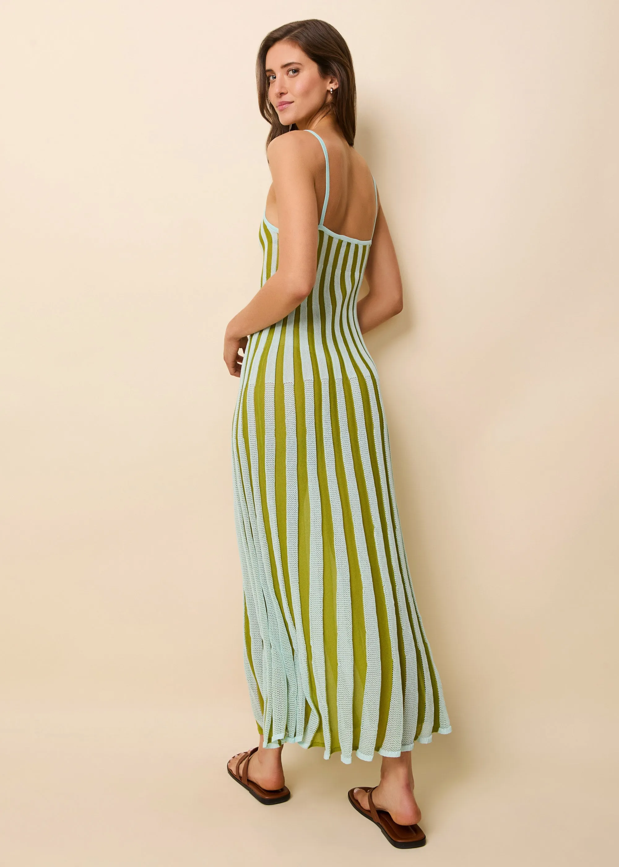 Kaylee Dress Sky Chartreuse sold by SOLID & STRIPED product image thumbnail 4
