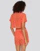 Eyelet Cropped Cabana Shirt Hot Coral sold by SOLID & STRIPED