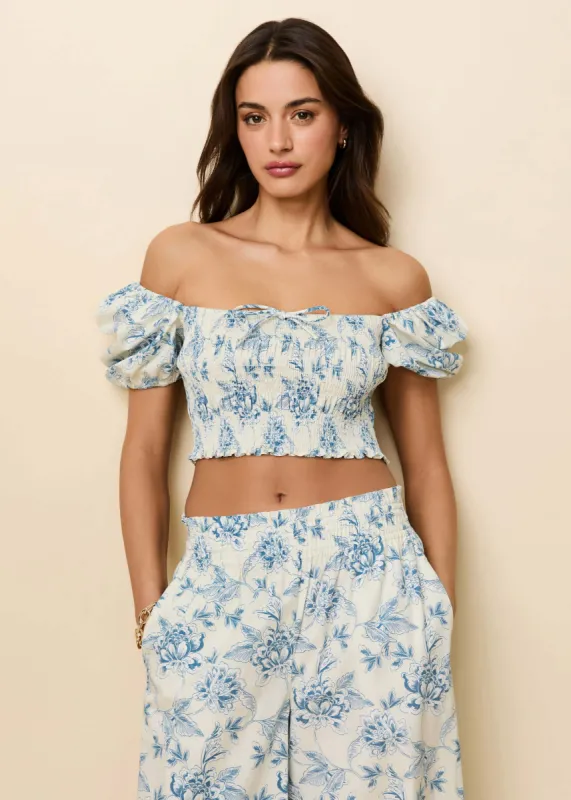 Corrina Top French Blue / Brule Toile made by SOLID & STRIPED