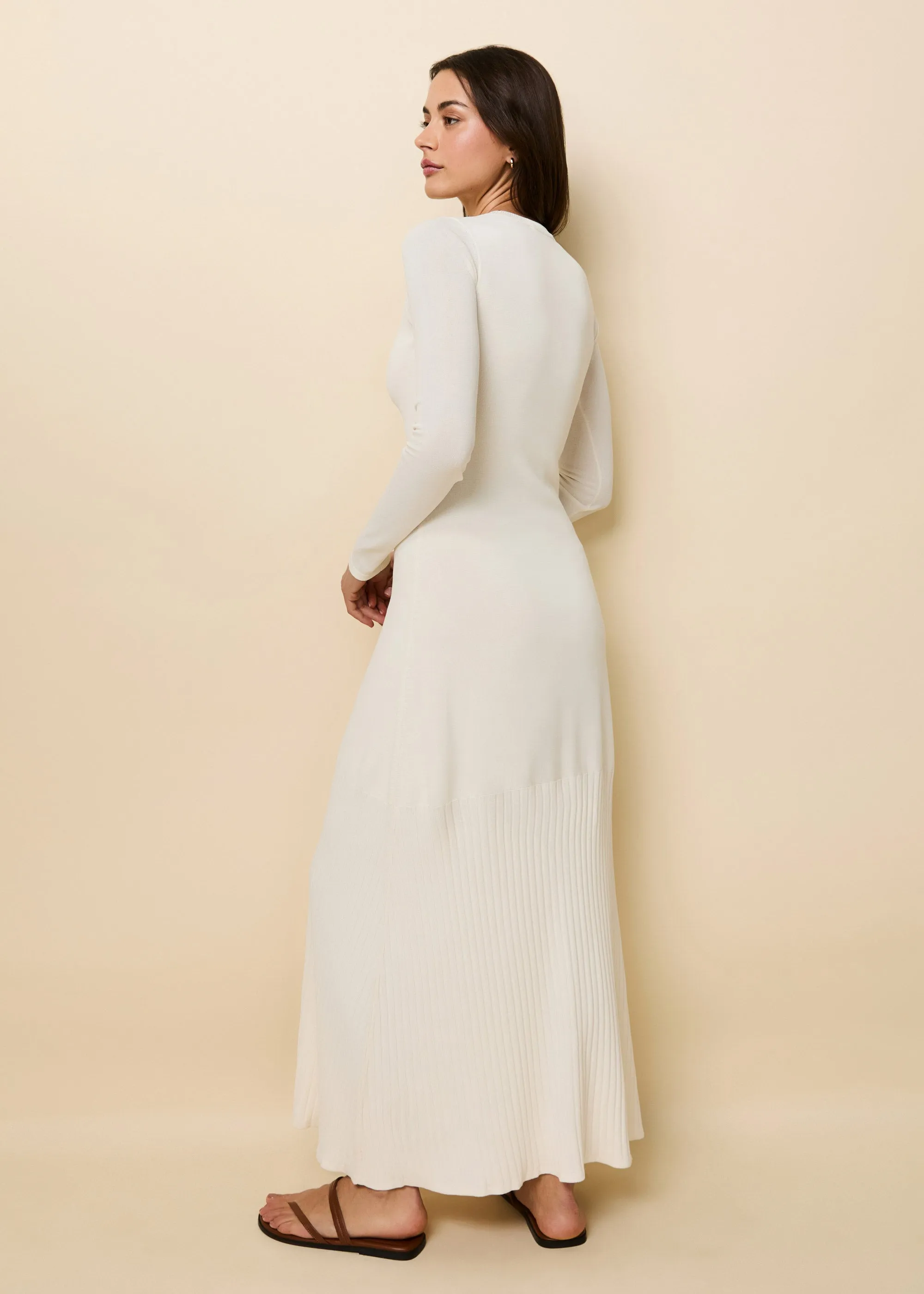 Dora Ribbed Dress Brule sold by SOLID & STRIPED product image thumbnail 2