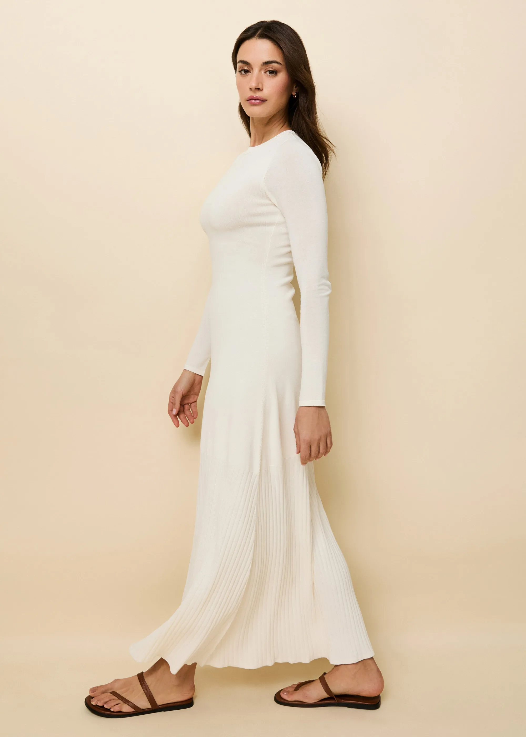 Dora Ribbed Dress Brule sold by SOLID & STRIPED product image thumbnail 3