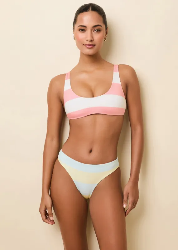 Elle Reversible Bikini Top Gelato Stripe sold by SOLID & STRIPED