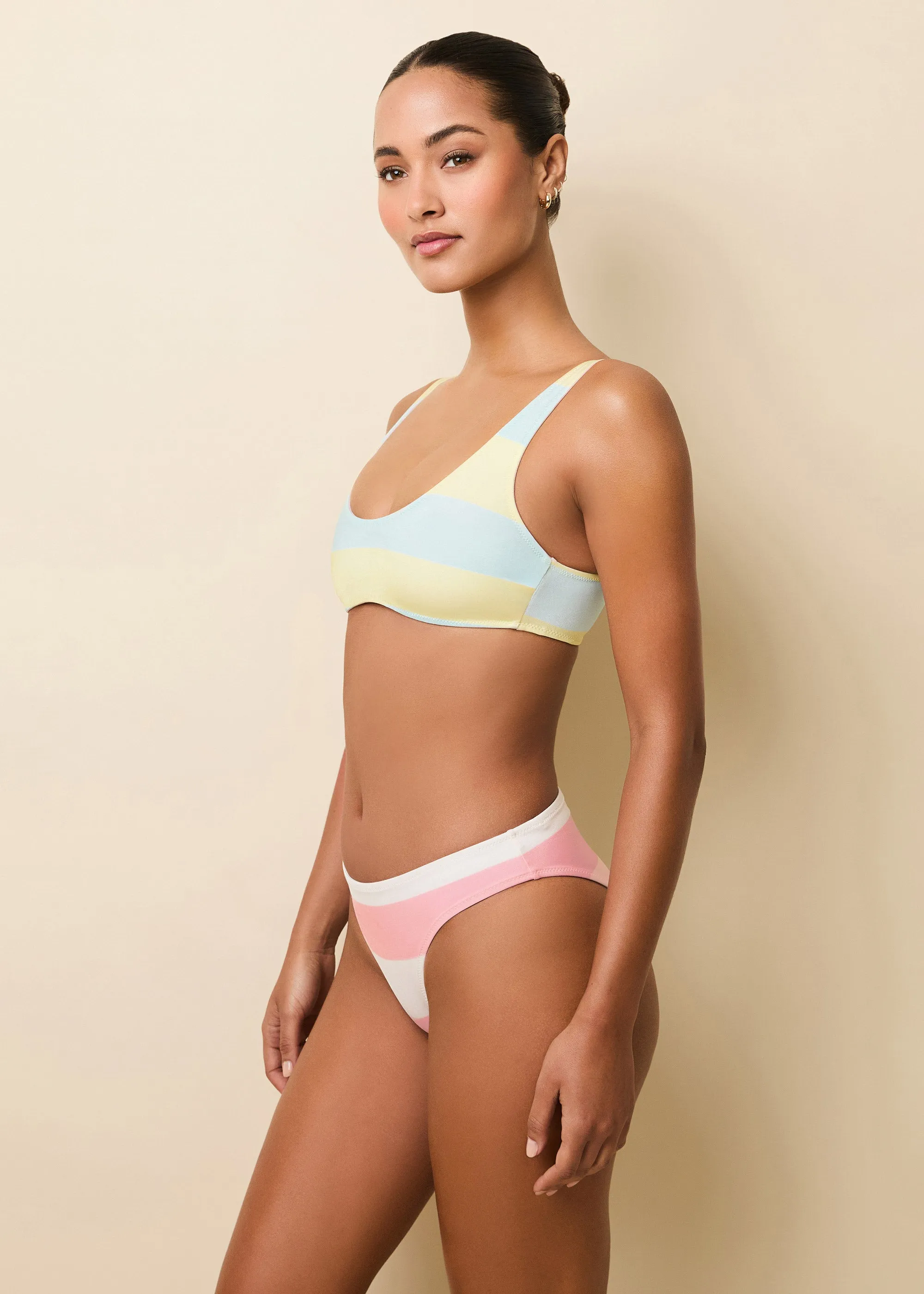 Elle Reversible Bikini Top Gelato Stripe sold by SOLID & STRIPED product image thumbnail 5