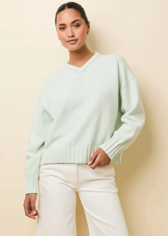 Reva Cotton Sweater Mint sold by SOLID & STRIPED