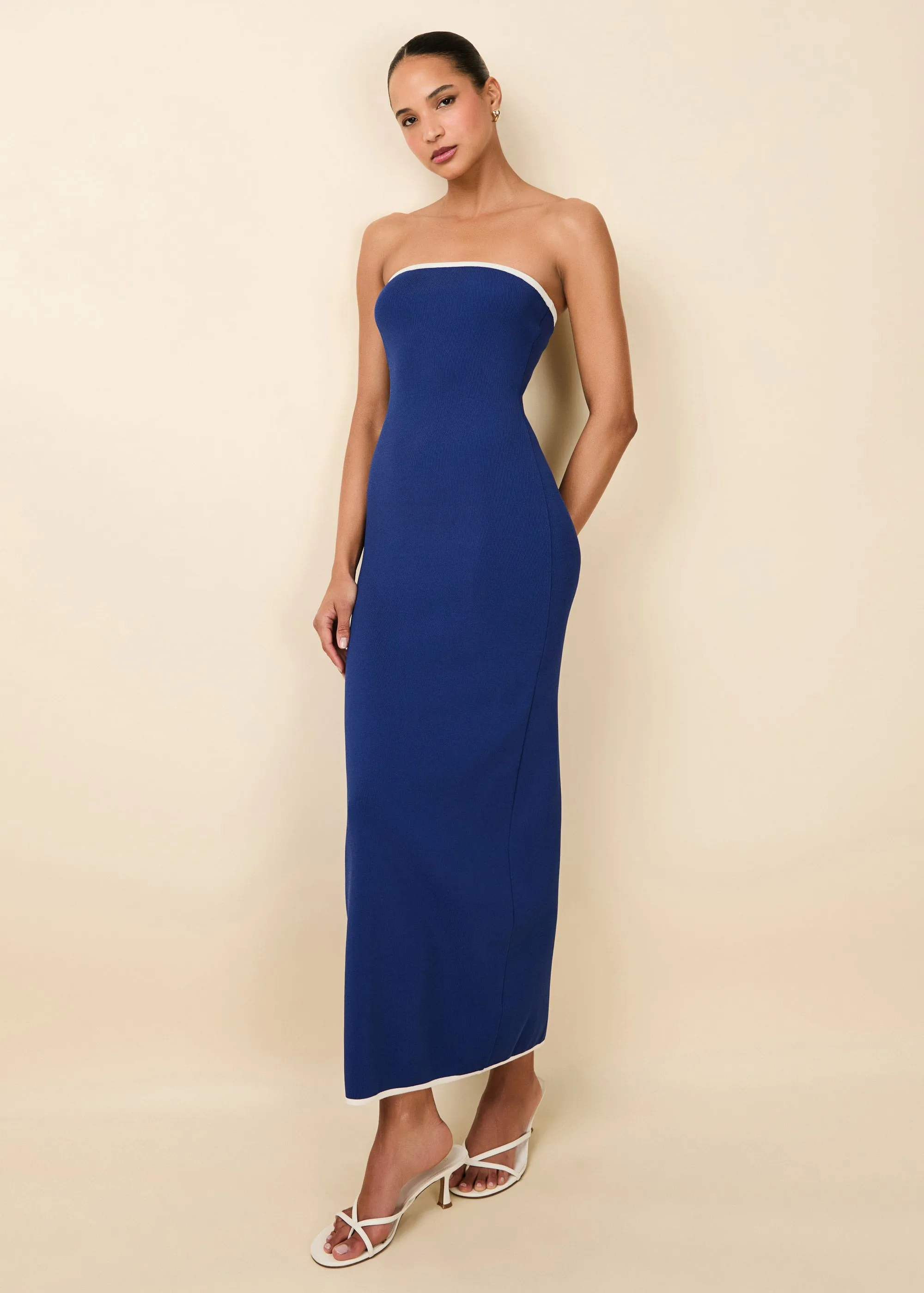 Caroline Dress Maritime Navy sold by SOLID & STRIPED product image thumbnail 2