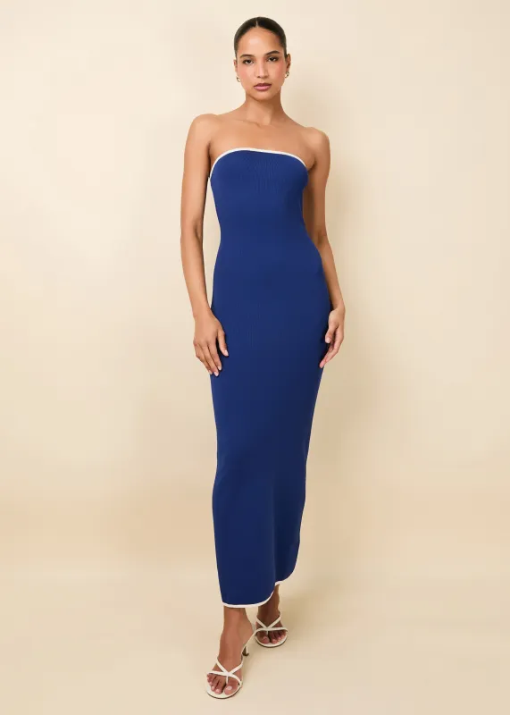 Caroline Dress Maritime Navy sold by SOLID & STRIPED