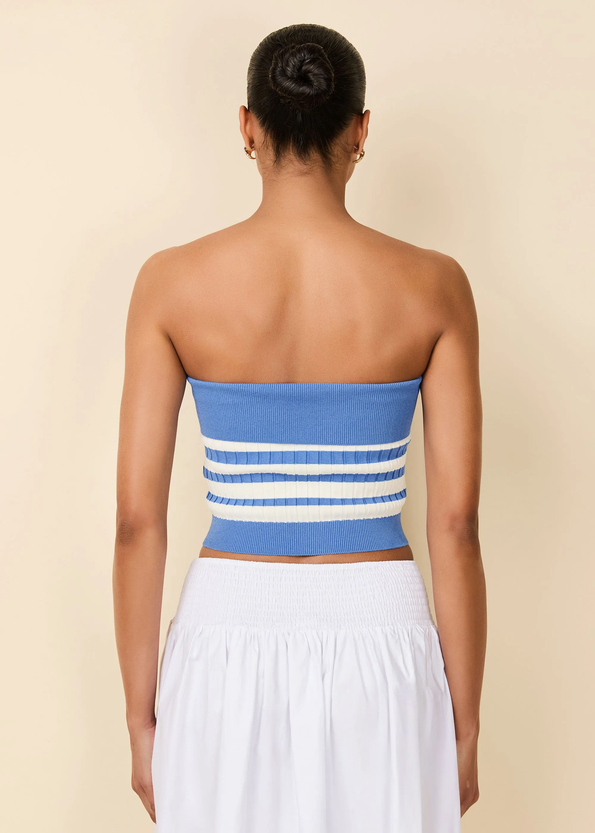 Marnie Top Marina Blue Sunset Stripe sold by SOLID & STRIPED product image thumbnail 3