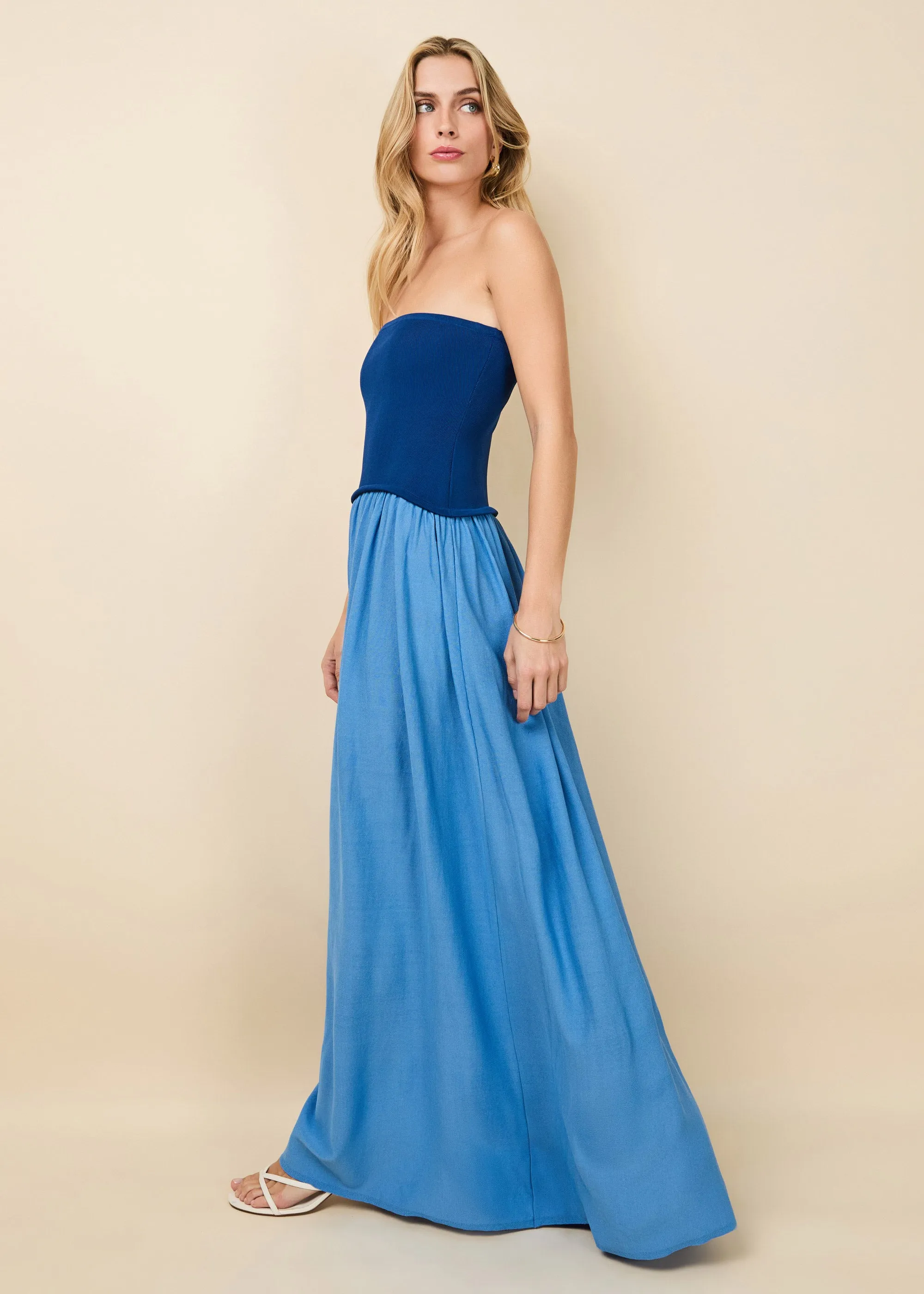 Strapless Soglio Dress Maritime Navy / Marina Blue sold by SOLID & STRIPED product image thumbnail 3