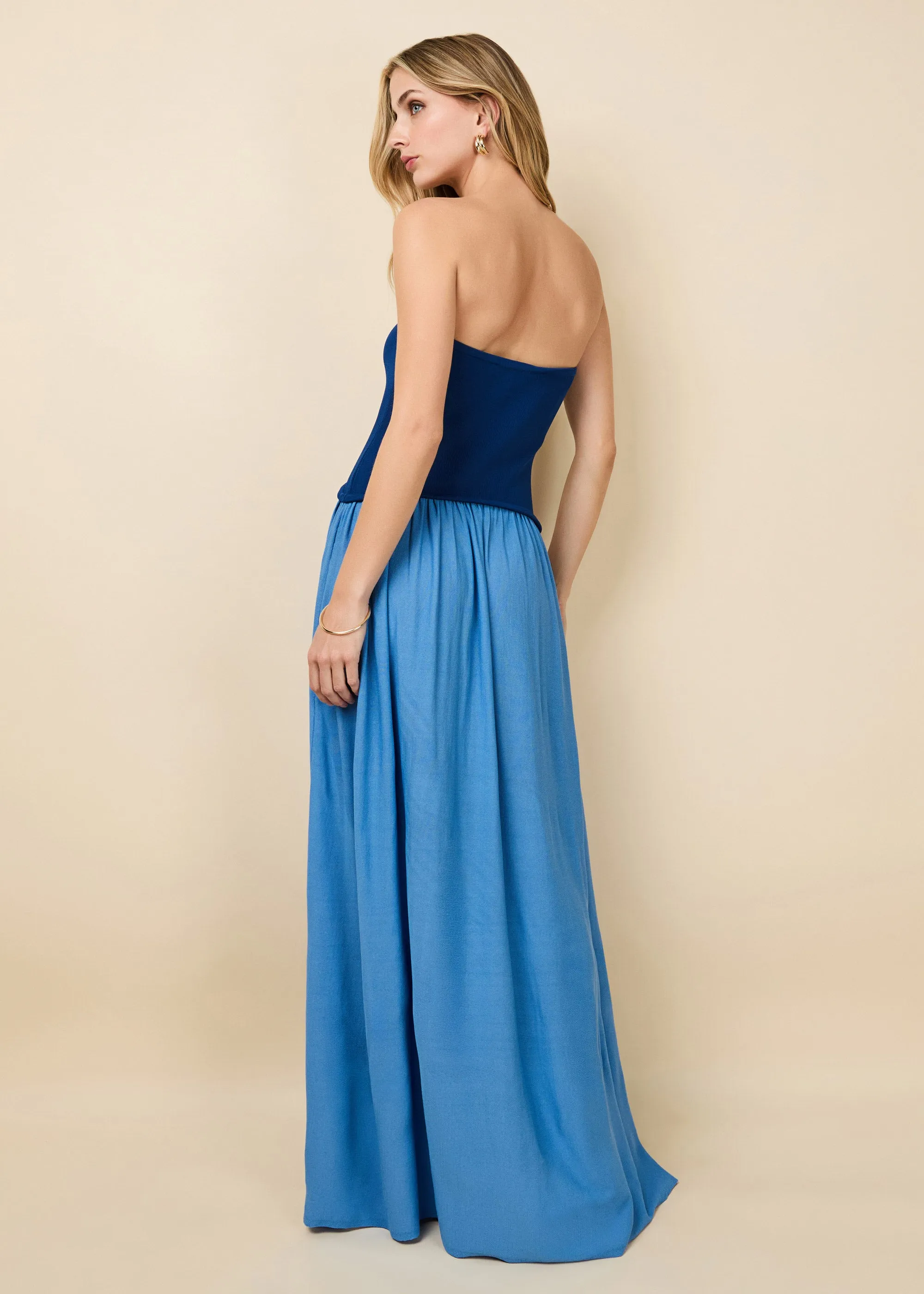 Strapless Soglio Dress Maritime Navy / Marina Blue sold by SOLID & STRIPED product image thumbnail 2