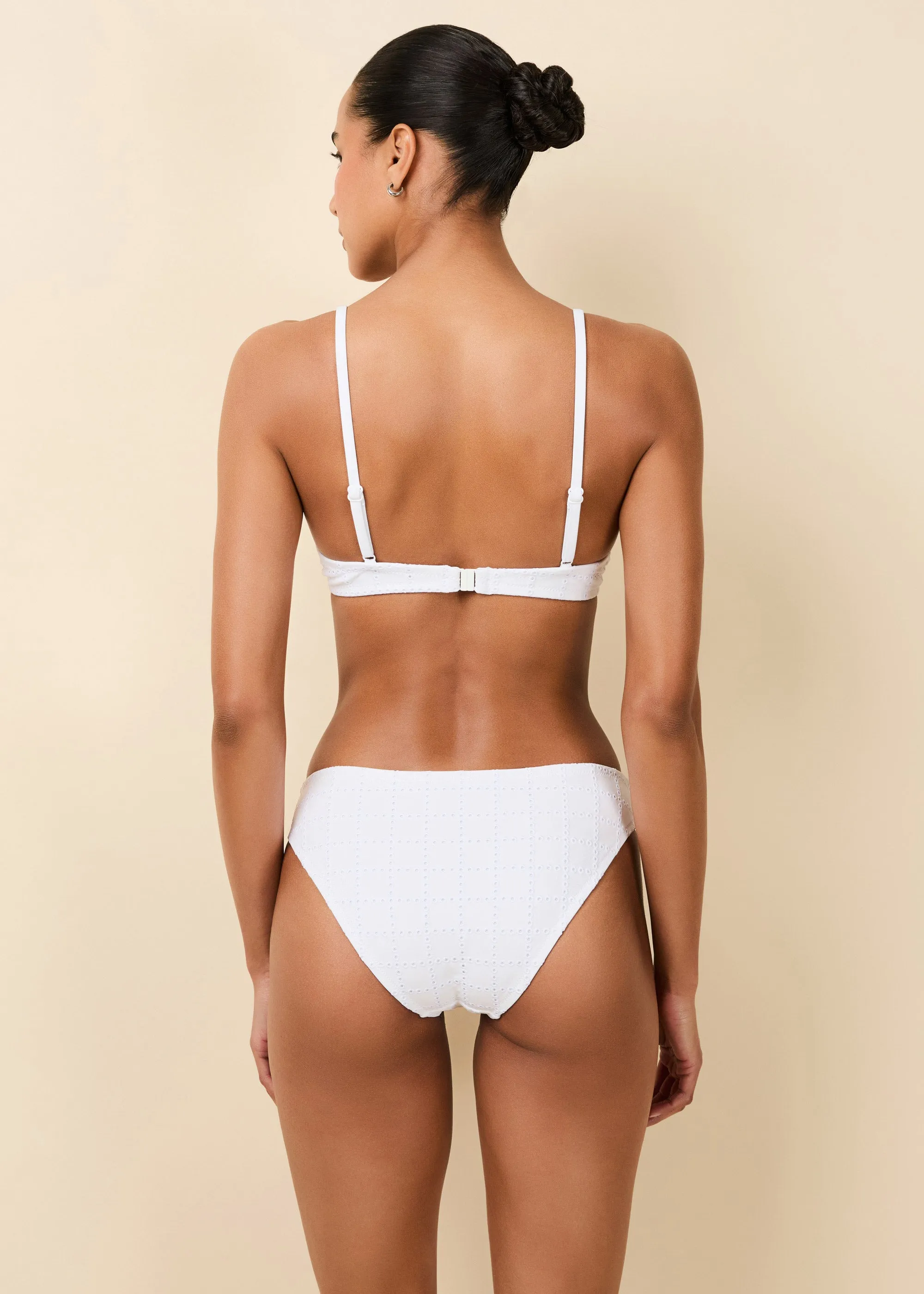 Eva Eyelet Bikini Top Optic White sold by SOLID & STRIPED product image thumbnail 3
