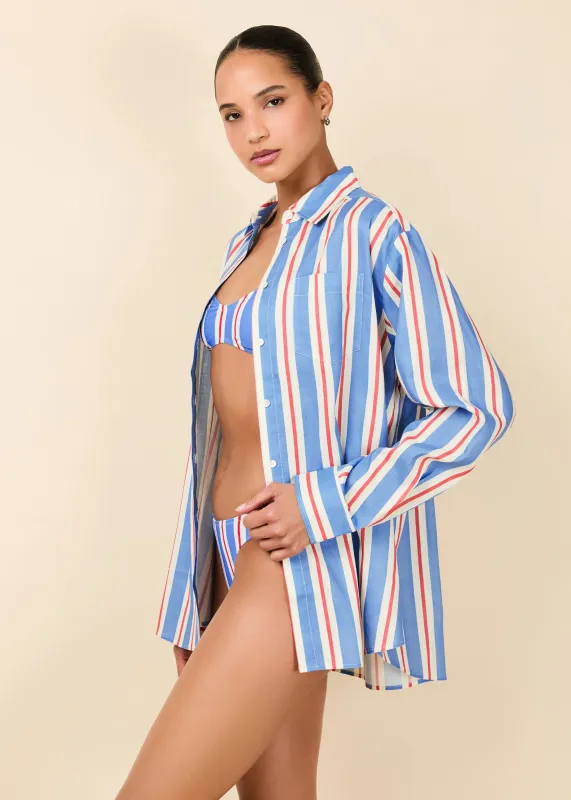 Avril Button Down Americana Stripe sold by SOLID & STRIPED