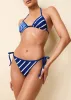 Iris Bikini Top Marina Blue / Maritime Navy Stripe sold by SOLID & STRIPED
