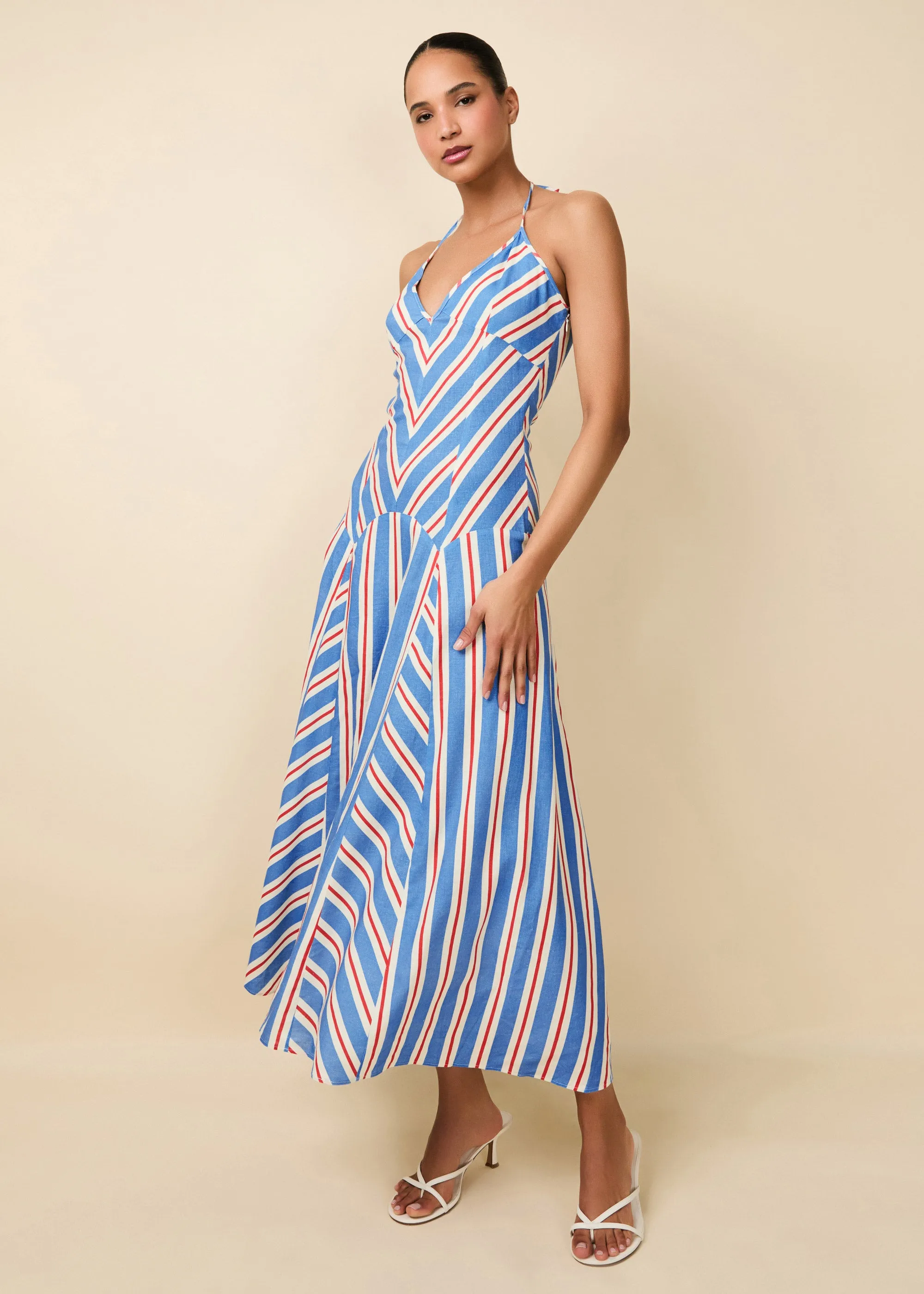 Alessio Dress Americana Stripe sold by SOLID & STRIPED product image thumbnail 4