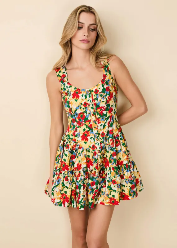 Leah Dress Picasso Floral sold by SOLID & STRIPED