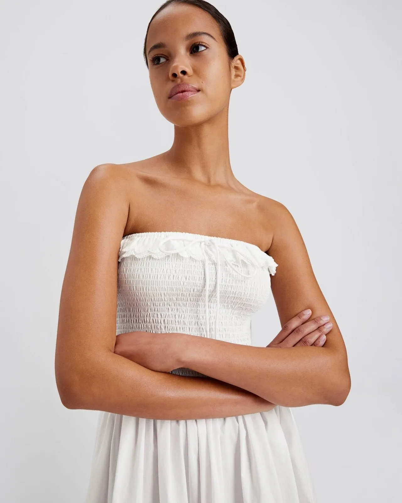 Nicole Dress Optic White sold by SOLID & STRIPED product image thumbnail 4
