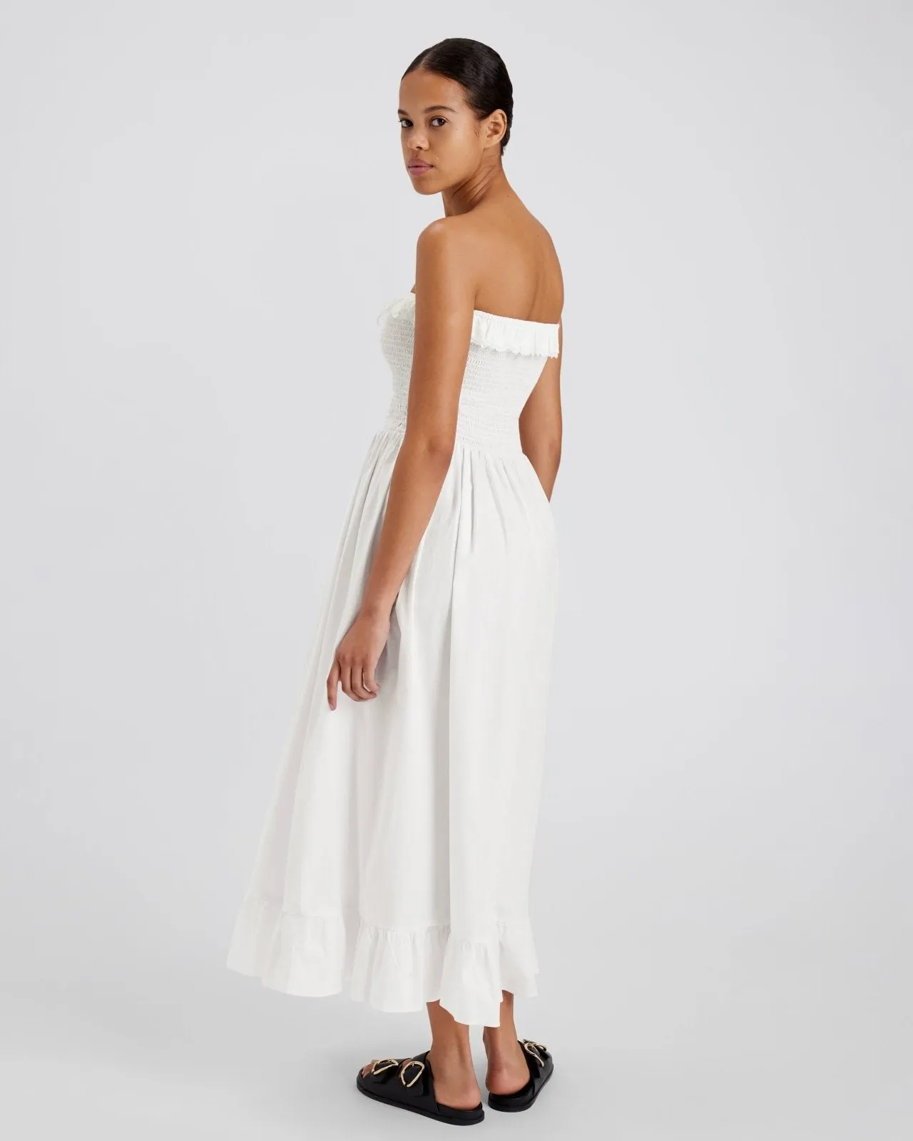 Nicole Dress Optic White sold by SOLID & STRIPED product image thumbnail 3