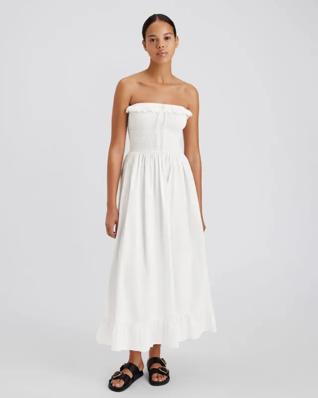 Nicole Dress Optic White sold by SOLID & STRIPED