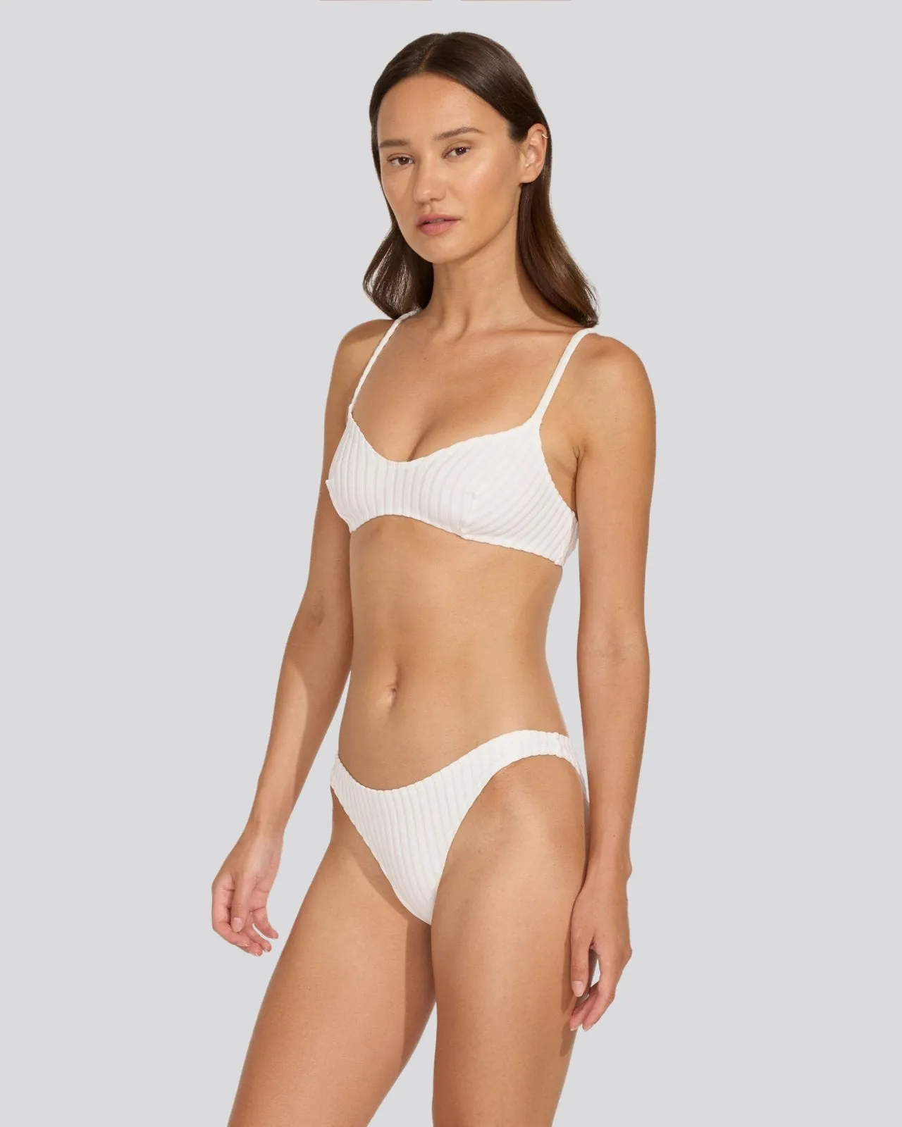 The Rachel Ribbed Bikini Bottom Solid Rib Marshmallow sold by SOLID & STRIPED product image thumbnail 4